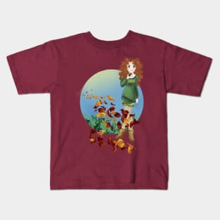 FALL APPLE SCOT PRINCESS Kids T-Shirt